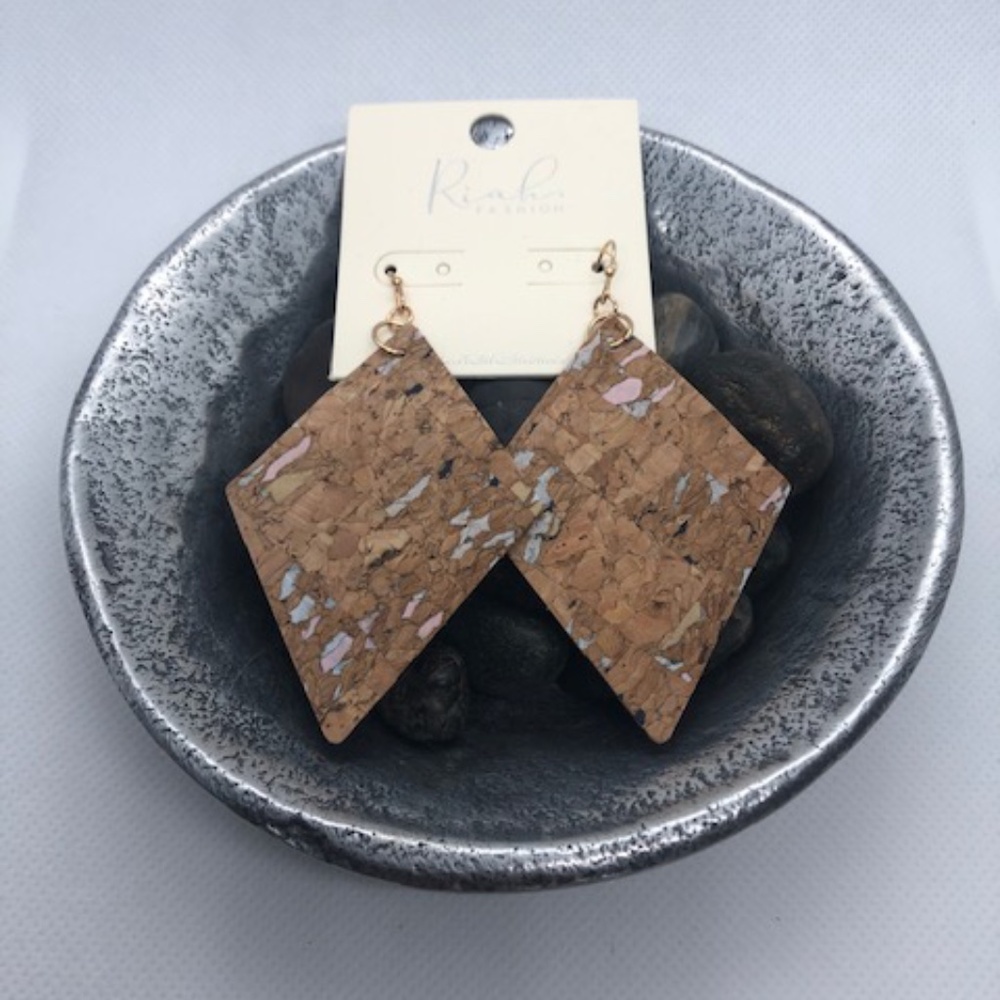 Cork Speckled Earrings